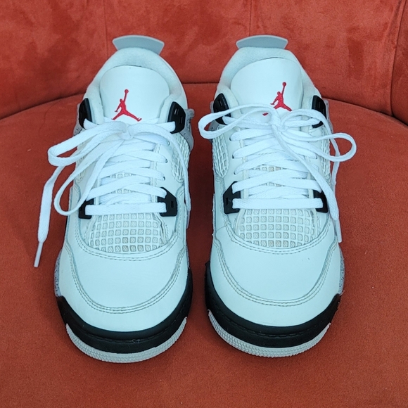 Nike Air Jordan 4 Retro OG White Cement PS PRESCHOOL Shoes IB4388-100 Sz. 2.5Y - Picture 3 of 9